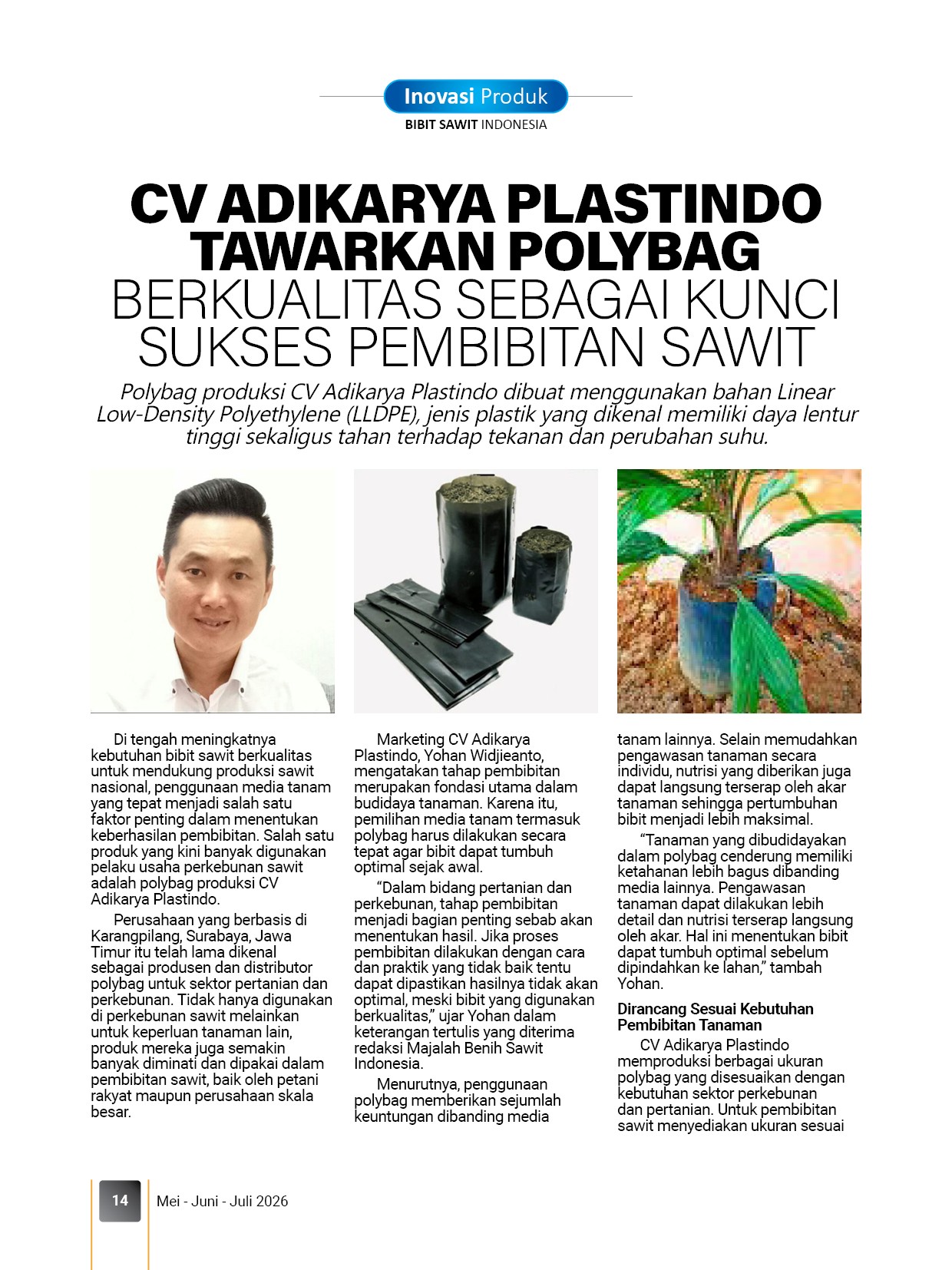 Majalah Benih Sawit Indonesia - Foto 3