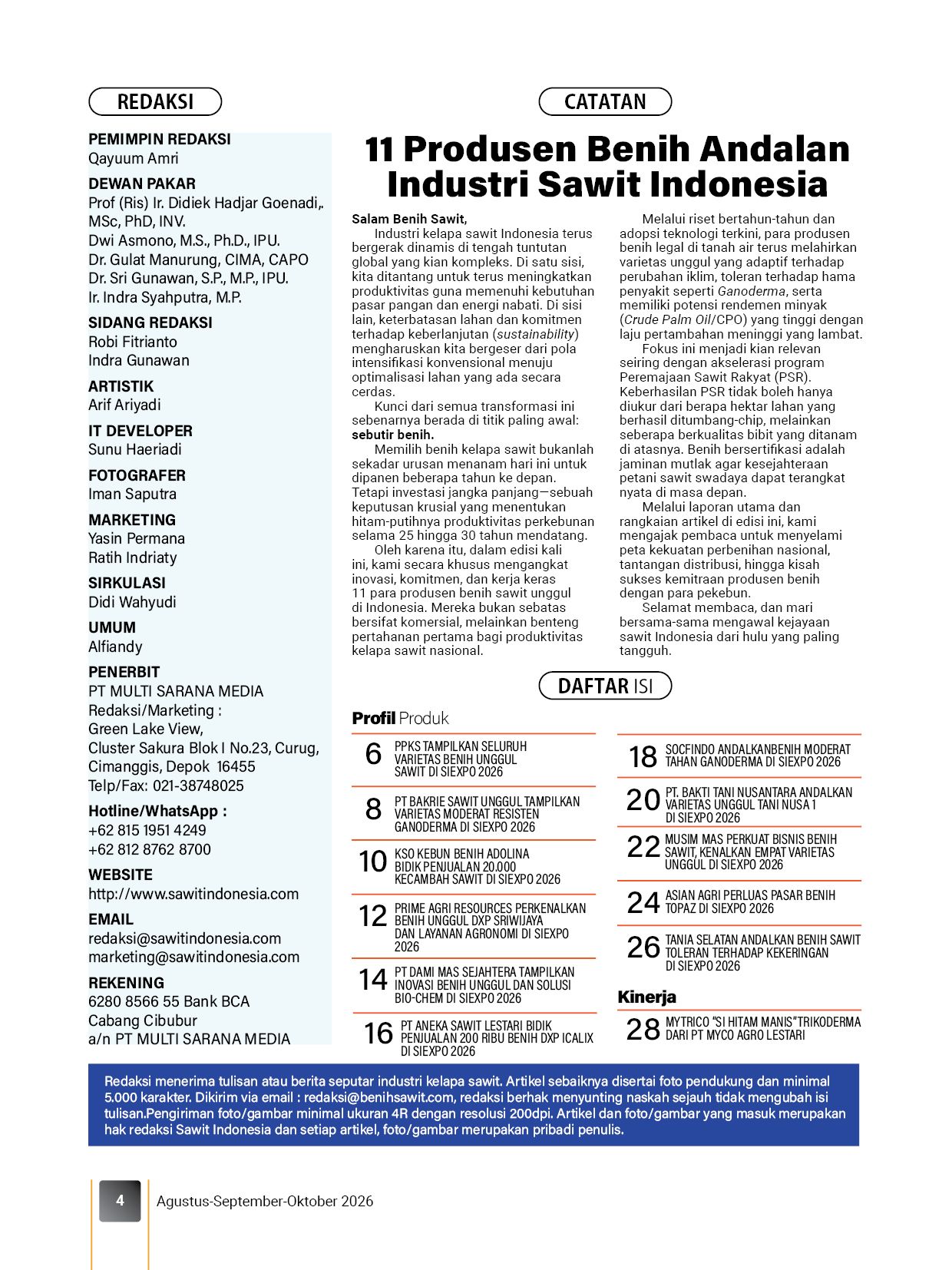 Majalah Benih Sawit Indonesia - Foto 6